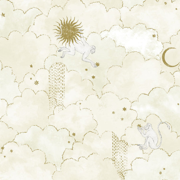 Grandi stelle e scimmie Argentate/ Dorate by Les Dominotiers
